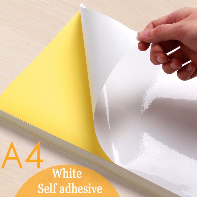 50 Sheets A4 White Self Adhesive Waterproof Sticker Label Surface Paper For Lazer Inkjet Printer Copier