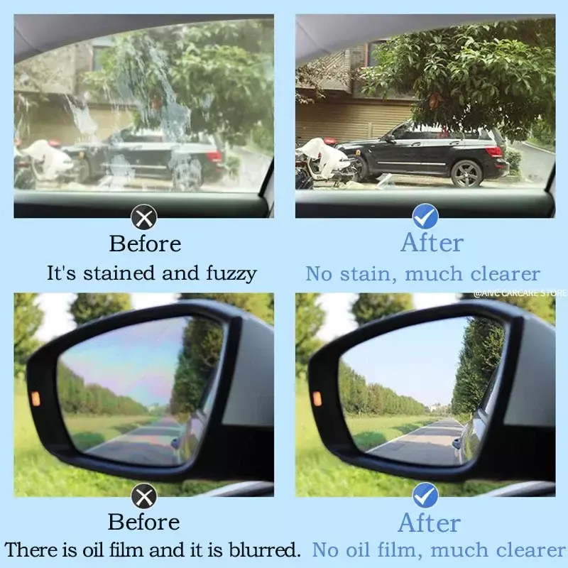 AIVC Car Glass Film Remover parabrezza Cleaner Glass Film Coating Glass Oil Paste Film Emoval Cream Clean macchia Auto Detailing