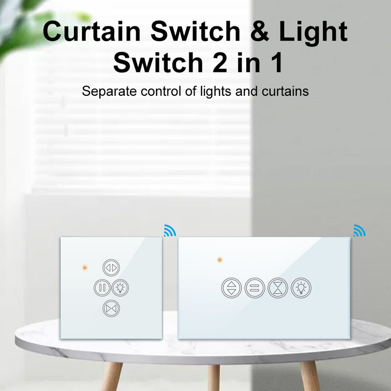 LoraTap Tuya Smart Life WiFi Roller Shutter Curtain Light Switch for Electric Motorized Blinds Work for Alexa Google Home Voice