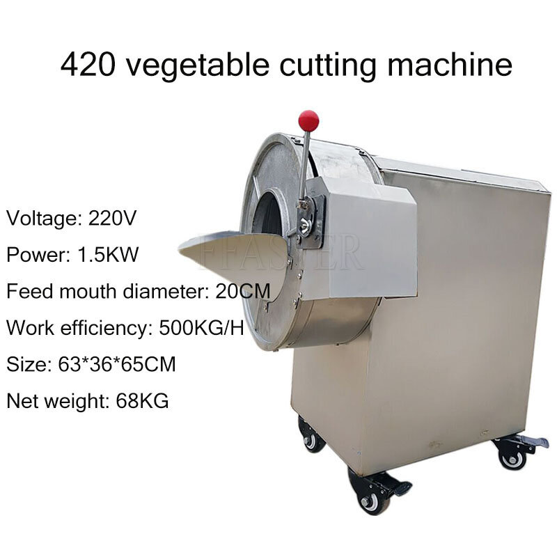 Máquina vegetal elétrica do cortador, comercial, automática, cortador, triturador, batata, rabanete