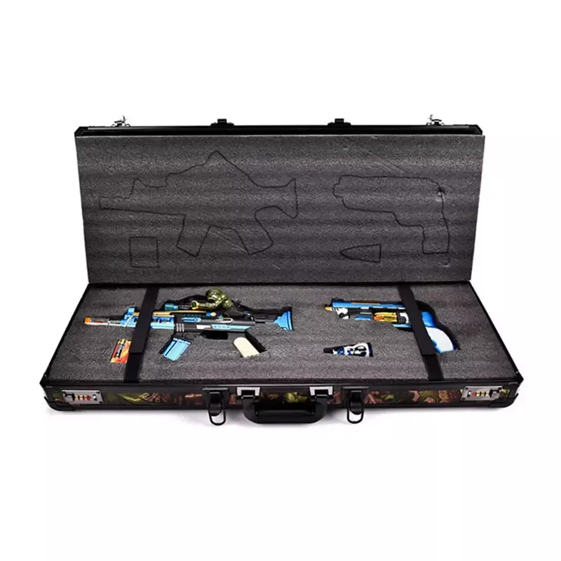 Portable Extra Long Aluminum Alloy Tool Box Equipment Safety Box Fish Pole Case Suitcase Instrument Case Storage Box With Sponge