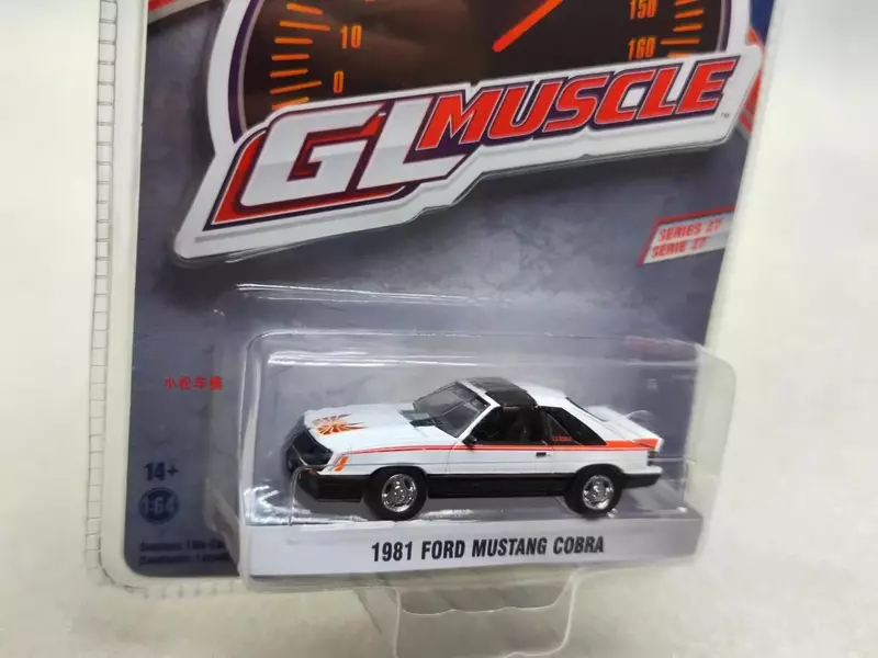 Ford Mustang e Cobra Diecast Metal Alloy Model Car, Brinquedos para Coleção de Presente, 1:64, W1352