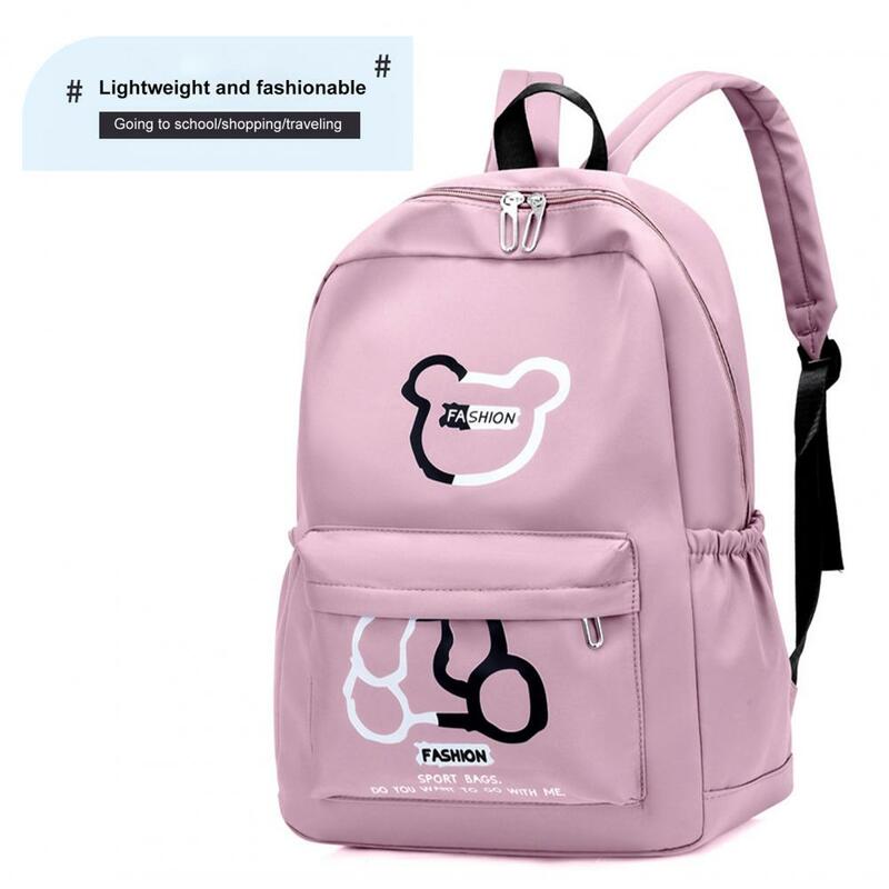 กระเป๋านักเรียนแบบลำลองสำหรับเด็กหญิงและกระเป๋านักเรียนจุของได้เยอะมีสไตล์กระเป๋าเป้นักเรียน