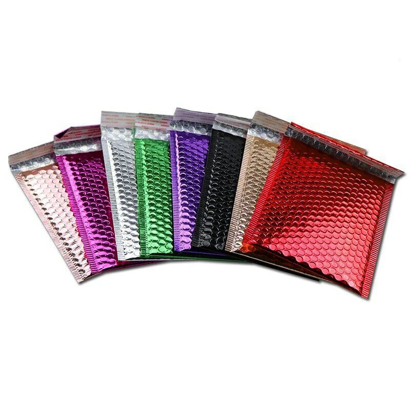 10Pcs 7x9inch Colored Bubble Bags Aluminum Foil Bubble Envelope Shockproof/Waterproof Packaging Gift Bag Courier Padded Envelope