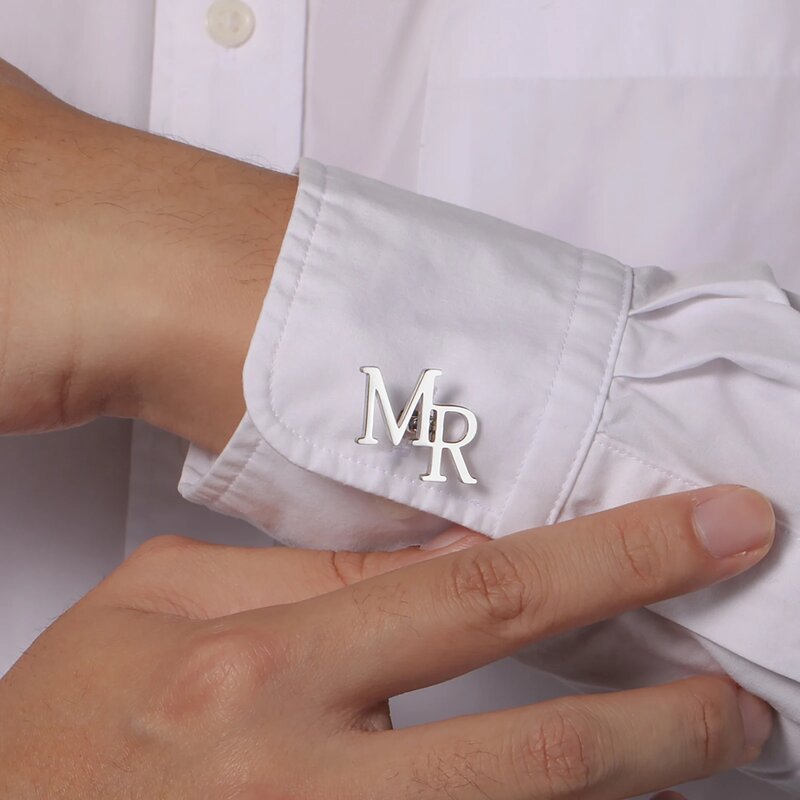 Cazador benutzer definierte Manschetten knöpfe für Männer Edelstahl Schmuck personal isierte Initialen Brief Manschetten knopf für Anzug Jubiläum Hochzeits geschenk