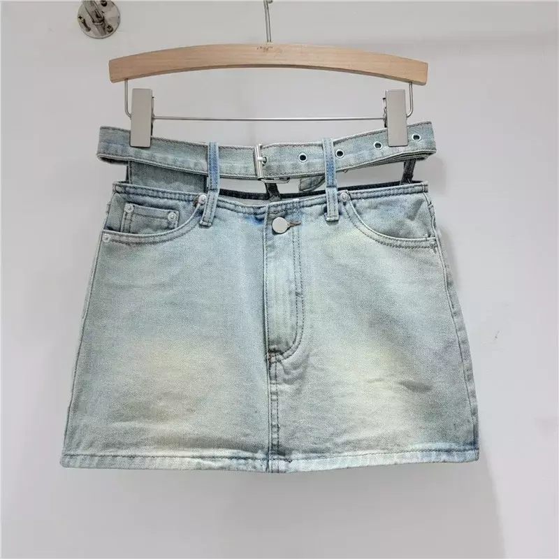 2024 neue Damen Jeans rock Stil Retro Slim Fit koreanische süße und modische Frühling/Sommer