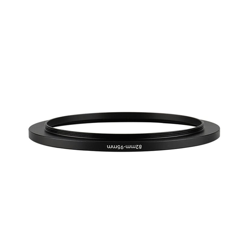 Alumínio preto Step Up Filter Ring, 82mm-95mm, 82-95mm, 82-95mm, adaptador de lente para Canon, Nikon, Sony, câmera DSLR
