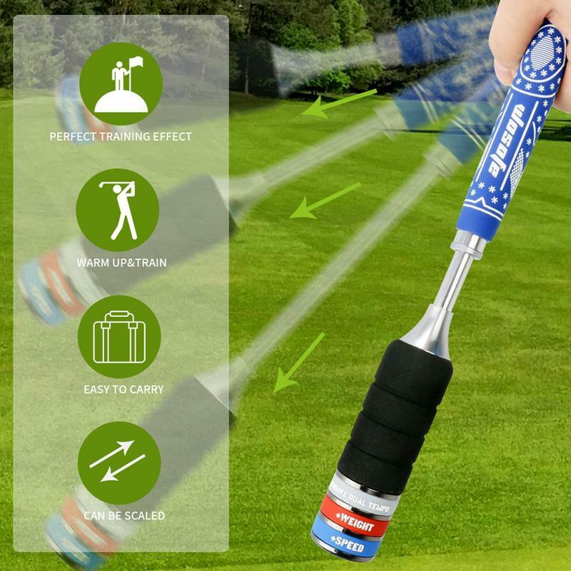 Tongkat Golf, tongkat latihan Golf dapat disesuaikan, alat bantu latihan Golf untuk fleksibilitas kekuatan dan Tempo