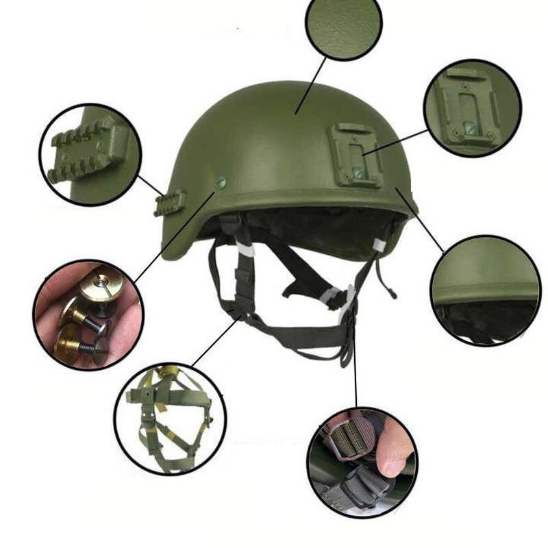 Una replica del casco tattico russo Ratnik 6 b47 Srmor Training caschi da caccia in materiale ad alto polimero