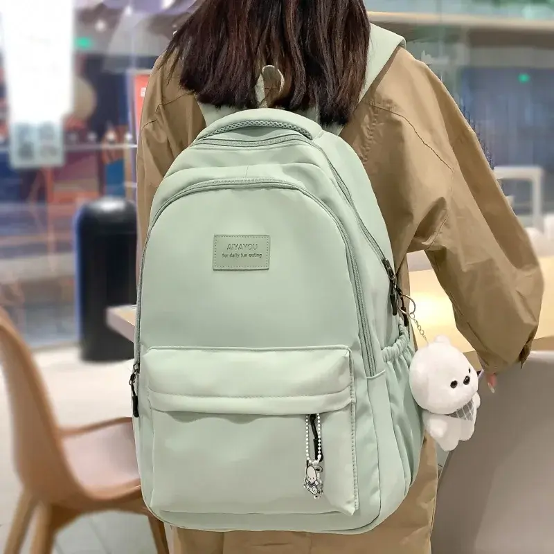 일본 중학생 배낭 방수 학교 가방, 여아용 노트북 책 문구류, 대형 정리함 가방