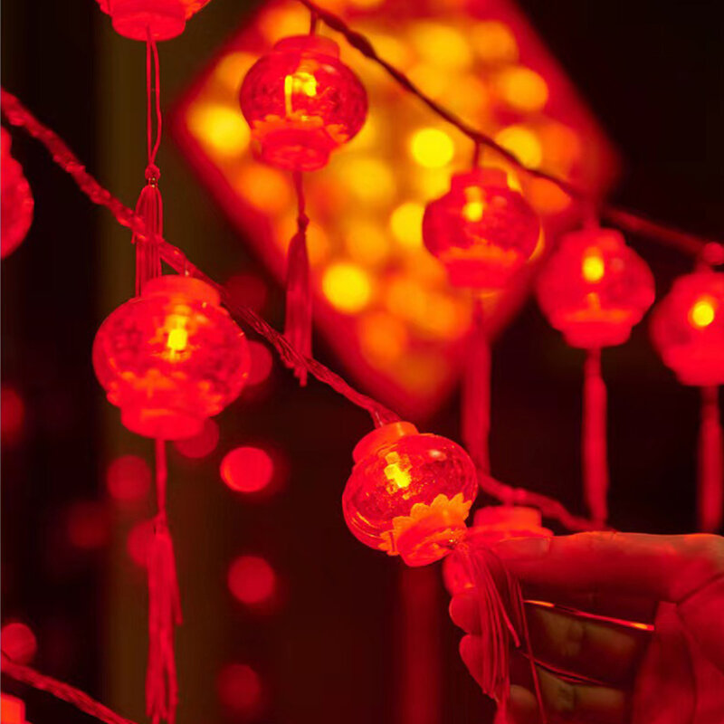 Lanternas Decorativas Plásticas para Decorações de Ano Novo Lunar, Lâmpada Ambiente Festivo, Fácil de Usar, Amplamente Utilizado