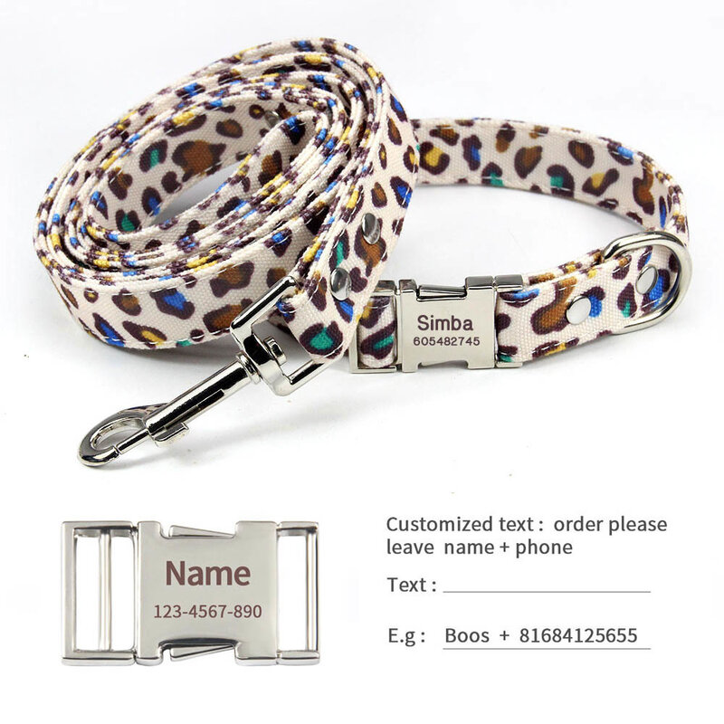 Personalized Dog Collar Free Engraved Name Custom Nameplate Collars for Small Medium Large Dogs Accessories Pet Product Pitbull