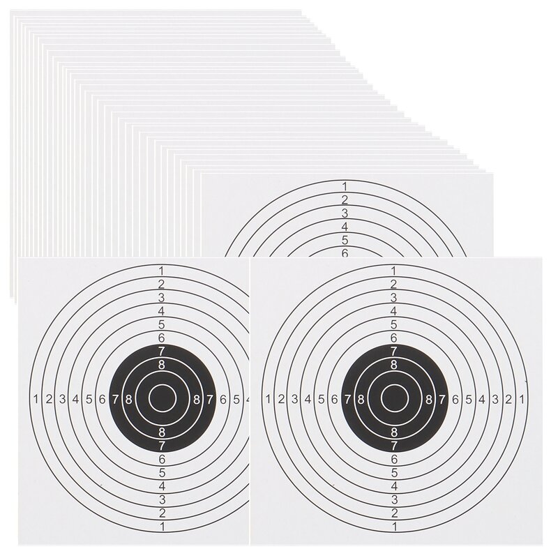 17CM Air Shot Paper Target 100PCS scatola di metallo BB Catcher Target Holder trappola per Pellet per fucile ad aria compressa/pistola softair