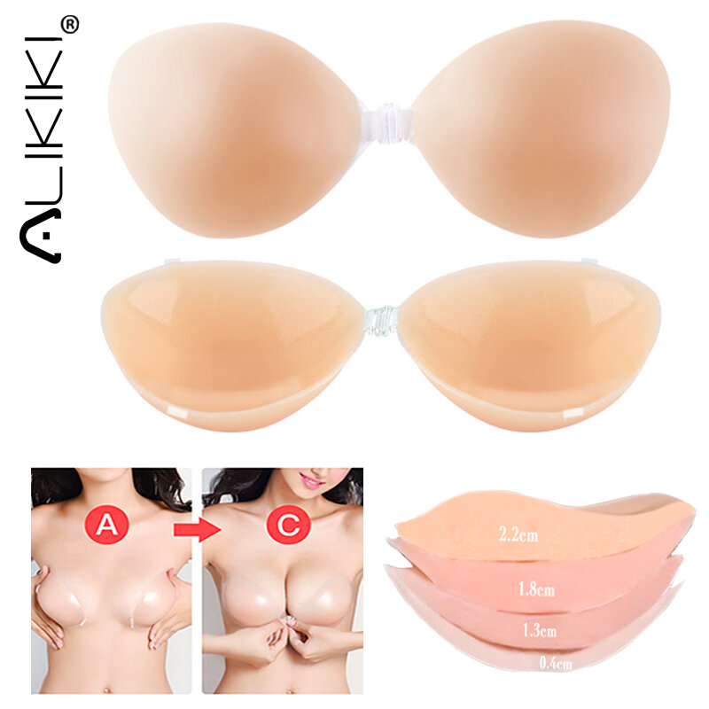 Breast Lift Nipple Cover Pasties Reusable Silicone Sticky Bra Push Up Invisible Boob Tape Breast Petals Chest Sticker