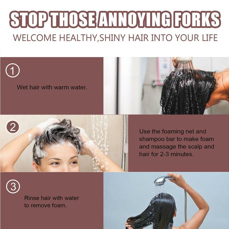 Hair Darkening Shampoo Soap Polygonum Multiflorum Bar Fast Effective Restores Natural Hair Color Strengthen Nourish Hair Roots