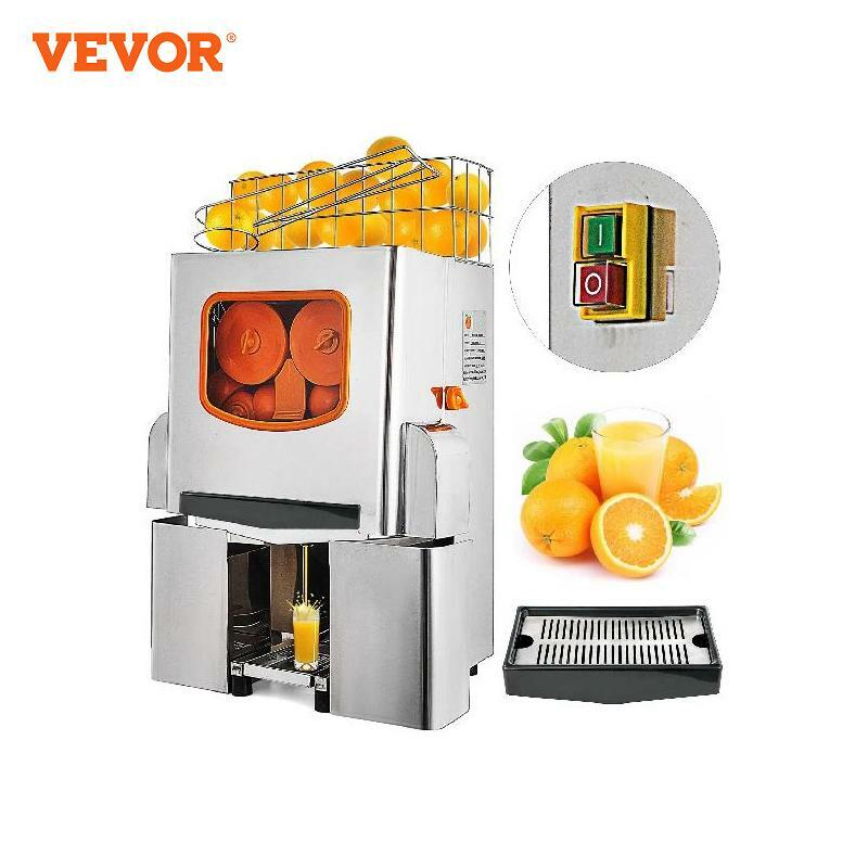 VEVOR Exprimidor de Naranjas, 120 W, Máquina Automática Comercial Naranja, 20 Naranjas/Min, Exprimidor Naranjas Profesional, Acero Inoxidable de Grado Alimenticio, Maquinas de Zumo de Naranja