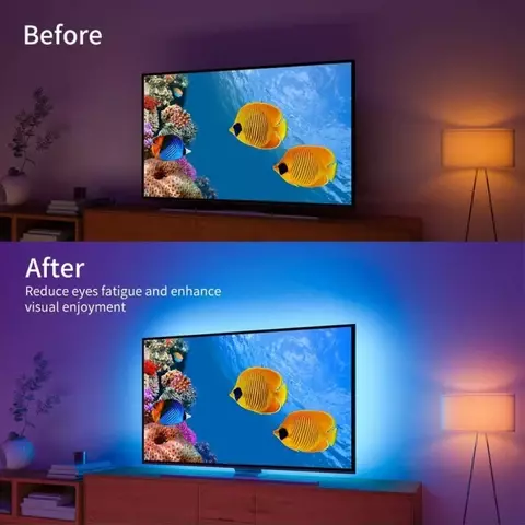 Nastro flessibile per lampada a LED nastro RGB TV schermo Desktop retroilluminazione nastro a diodi Acc LED Strip Light USB Bluetooth RGB 5050 5V RGB Ligh