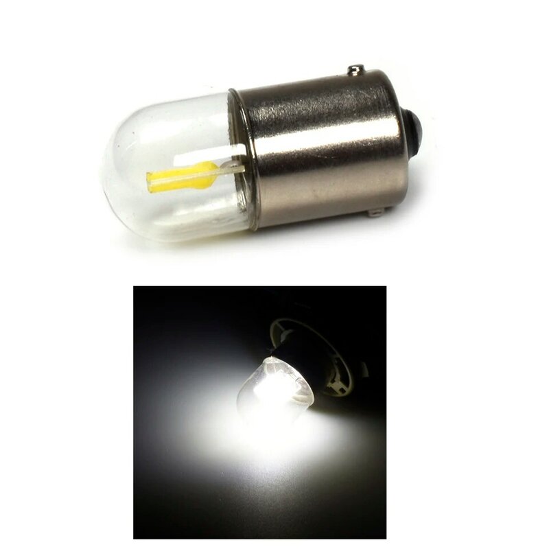 Glass COB R10w R5w Led 1156 Car Light  Ba15s Bau15s G18.5 T16 Motorcycle Auto Signal Lamp Bulb Vehicel Accessory 12V White