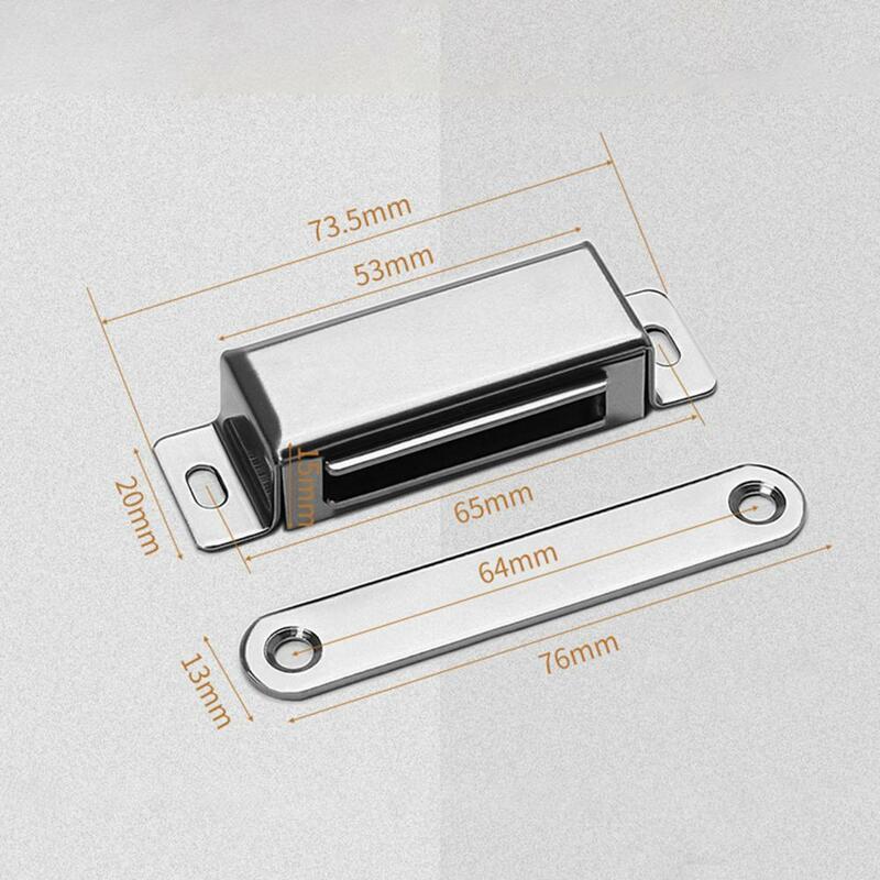 Cabinet Door Latch Thicken Anti-theft Stainless Steel Magnetic Good Smoothness Cupboard Door Catch for Home