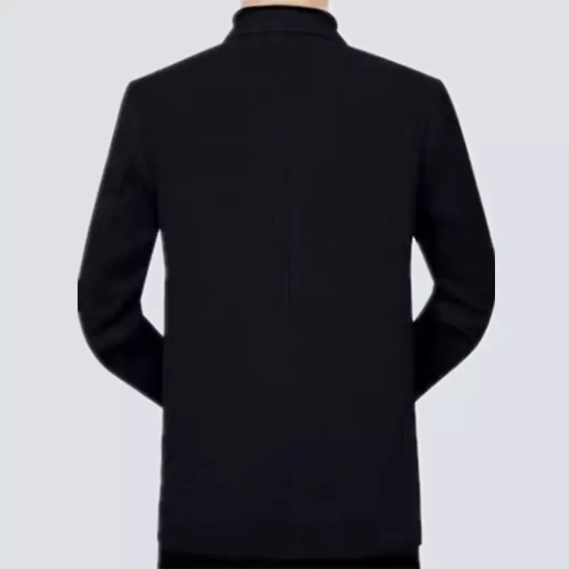 Jaqueta de lã de decoração masculina, blazers de alta qualidade, blusa de lazer, pai de meia idade, outono e inverno, nova