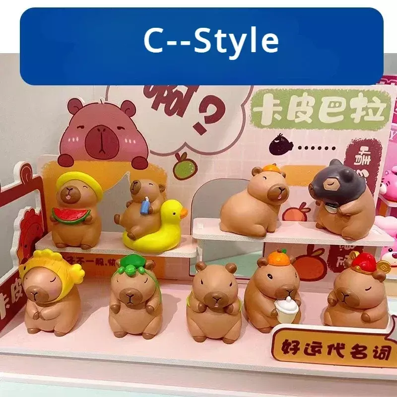 6cm Capybara Figur Blind Box Schlüssel bund Anhänger Simulation Capibara Kawaii Anime Tiere Action figuren Geburtstag Weihnachts geschenk