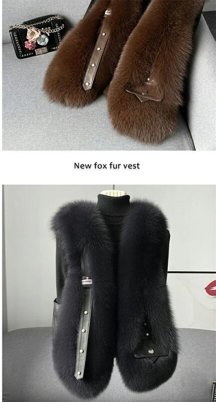 High grade fur and fur integrated fur vest women autumn 2023 new slim age reducing outerwear, popular short internet celebrities