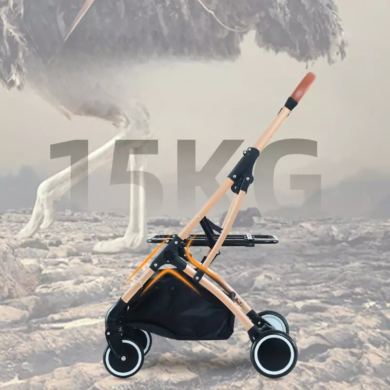 Two-in-one Small and Medium-sized Pet Stroller Detachable Folding Dog Stroller The whole car is removable and washable portable