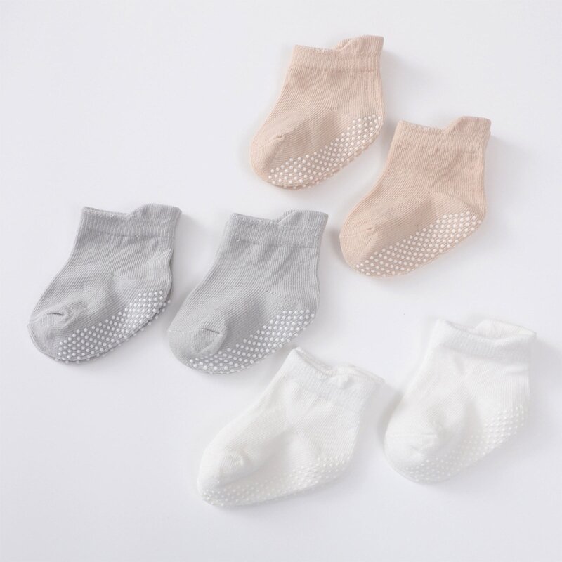 Однотонные детские носки, вязаные носки, хлопковые детские носки для малышей, первый шаг