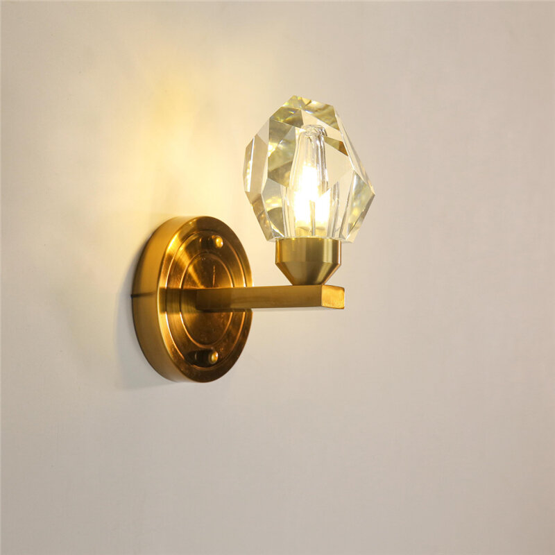 Lampada da parete moderna in cristallo a LED apparecchi di lusso lampada da parete applique soggiorno decorazioni per la casa luci corridoio illuminazione da comodino per interni