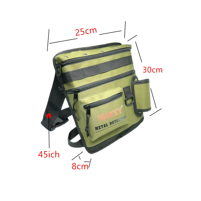 Metal Detector Pouch Bag Digger Waist Pack All Terrain Dig Pouch Garden Detecting Accessories
