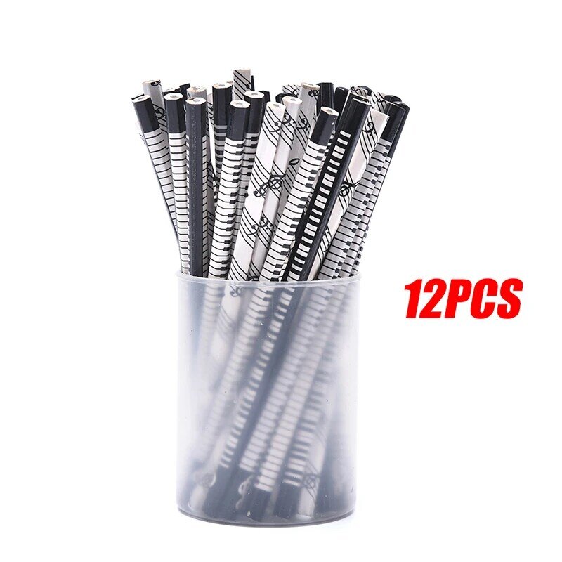 12pcs Musical Note Pencil Pencil Music Stationery Piano School Student