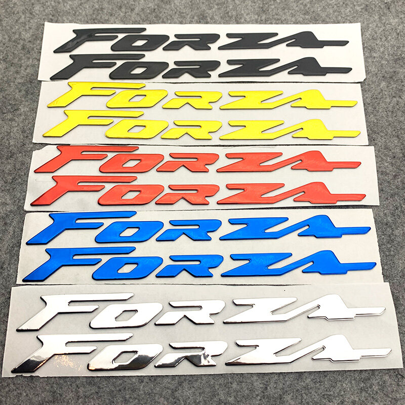 Аксессуары для мотоциклов FORZA 3D, значок с логотипом, хромированные Мягкие пластиковые наклейки, наклейки для HONDA FORZA 125, 150, 250, 300, 350, 750