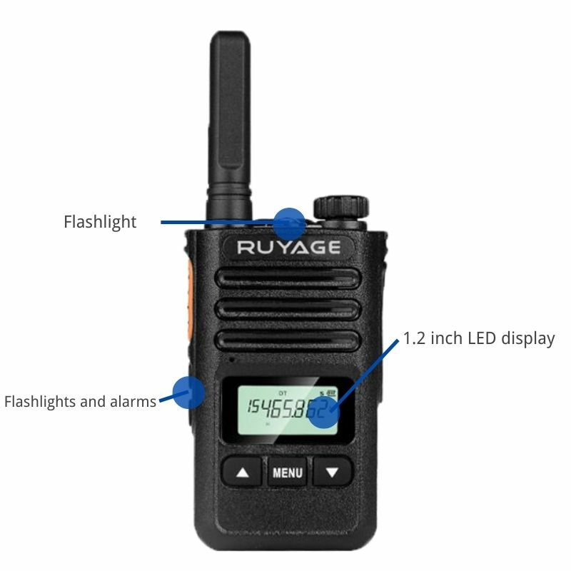 Ruyage T2 Mini Walkie Talkie Professional Fm Transceiver Uhf Two Way Portable Clock Radio Station Talkie-Walkie Wireless