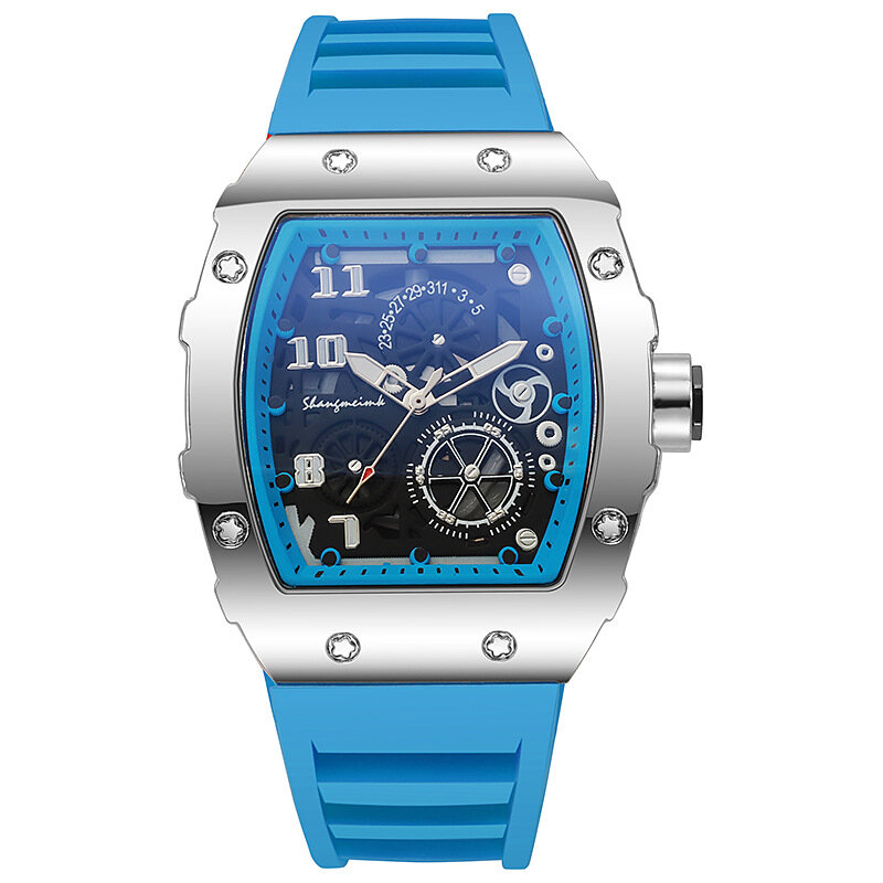 Luxo Silicone Casual Quartz Watch para homens e mulheres, Top, relógios de geléia, relógios de pulso masculinos, relógio presentes, nova moda