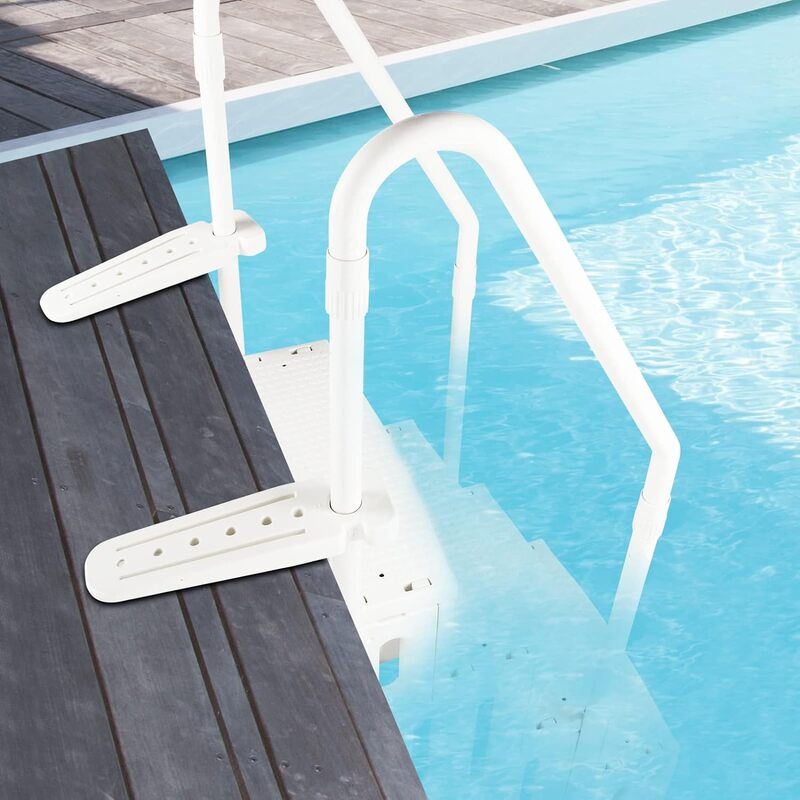 Pool Ladder Heavy-Duty 4 Safety Step for Above Ground Pools Stair Entry System with Handrails, 33.5” x 27.2" x 77.9", 400lb