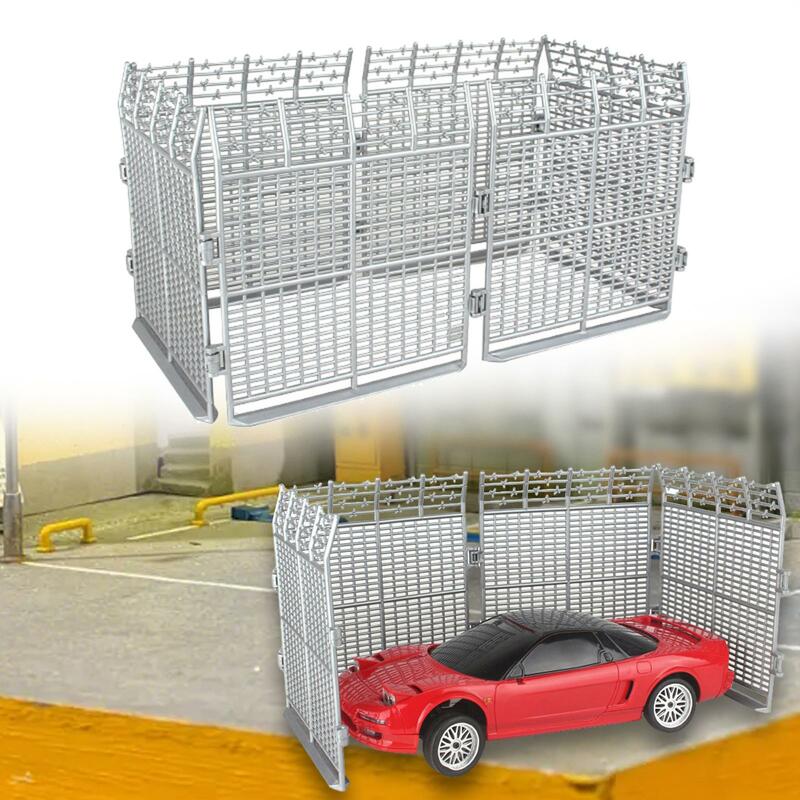 Runway Drift RC Car Fence Model Toy, DIY Acessórios de Montagem, Mini RC Car, 6x, 1:18