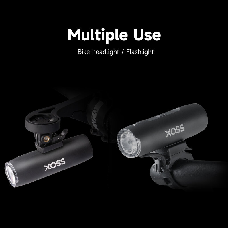 XOSS-impermeável USB recarregável bicicleta farol, MTB lâmpada frontal, bicicleta flash luz, 800lumen