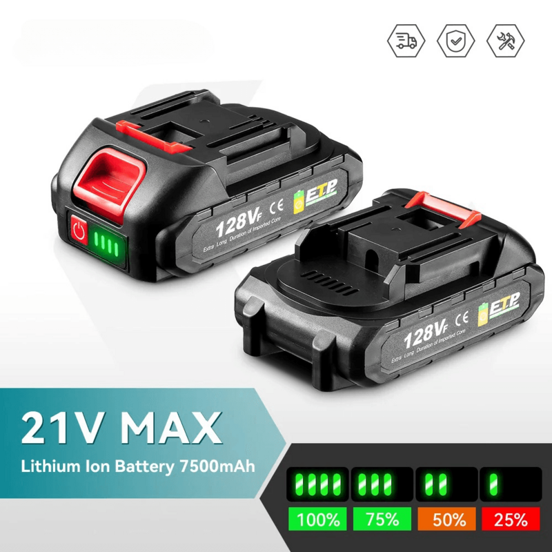 7500mAh Rechargeable Lithium Battery for Brushless Chainsaw Electric Drill Electric Wrench Adapted With Makita 18V B series
