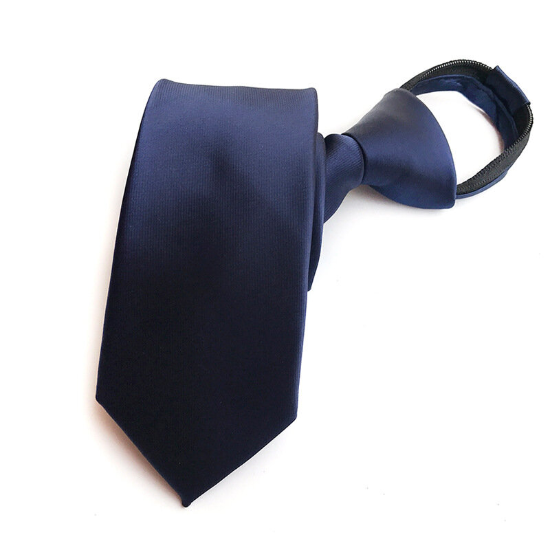 Zipper Gravata Men'S Lazy 8cm Striped Tie Business Lazy Easy Pull cravatte regali