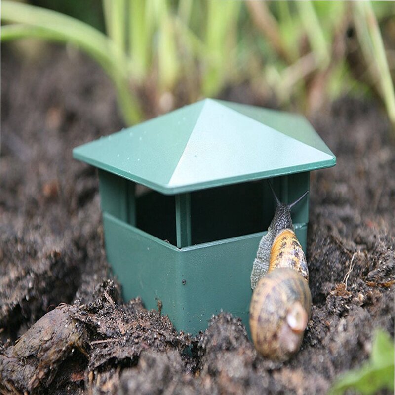 10Pcs Reusable เหยื่อ Snail Traps Garden Pest Trap ปลอดภัยสวนกระสุนหอยทาก Catcher เป็นมิตรกับสิ่งแวดล้อม Snail กรง