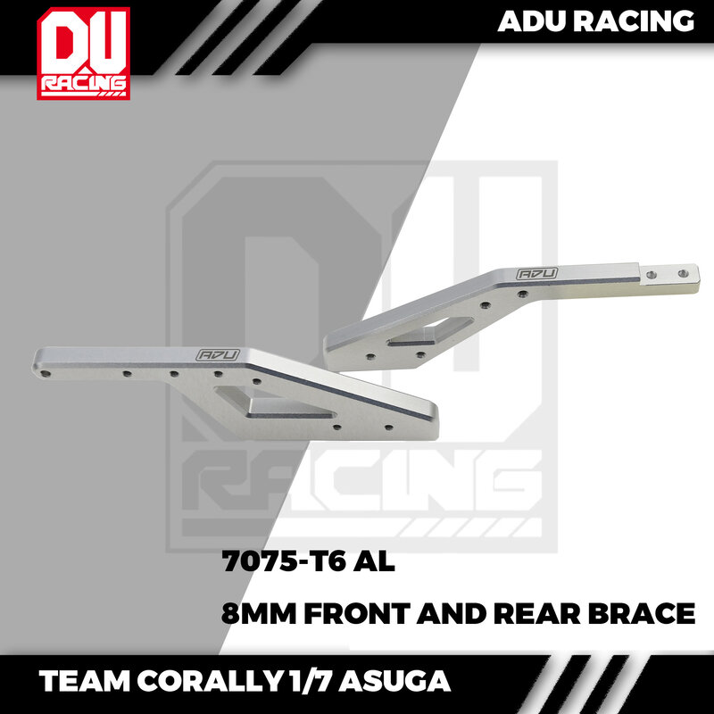 ADU RACING 7075-T6 AL CNC FRONT AND REAR BRACE FOR TEAM CORALLY 1/7 ASUGA BUGGY
