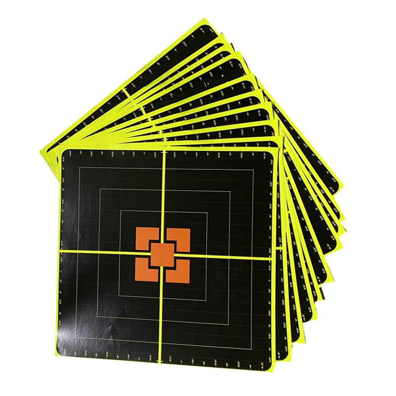 2/3 10x kertas perekat diri Target tembak reaktif percikan berburu 10 persegi