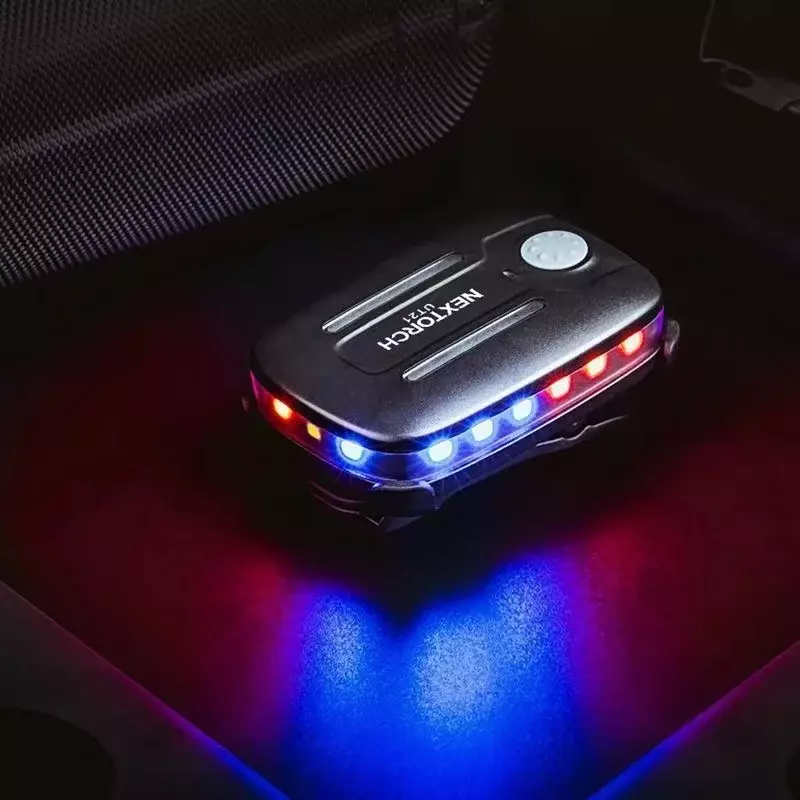NEXTORCH IWP UT21Motion Đèn LED Cảm Biến Vai Ánh Sáng Nhấp Nháy Xanh Đỏ Blaster 360 ° Untuk Penyelamatan Luar Ruangan