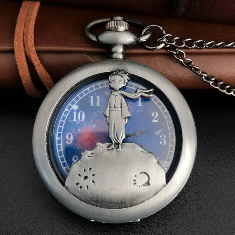 Reloj de bolsillo de cuarzo con esfera de Color hueco para mujer o hombre, colgante Vintage de historia famosa, regalo con cadena Fob, novedad