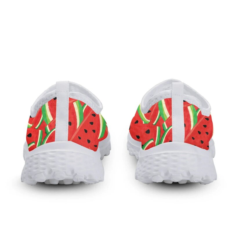 Nowy wzór arbuza wygodne buty z siatką nadruk z owocami mokasyny letnie buty oddychające sneakersy na co dzień