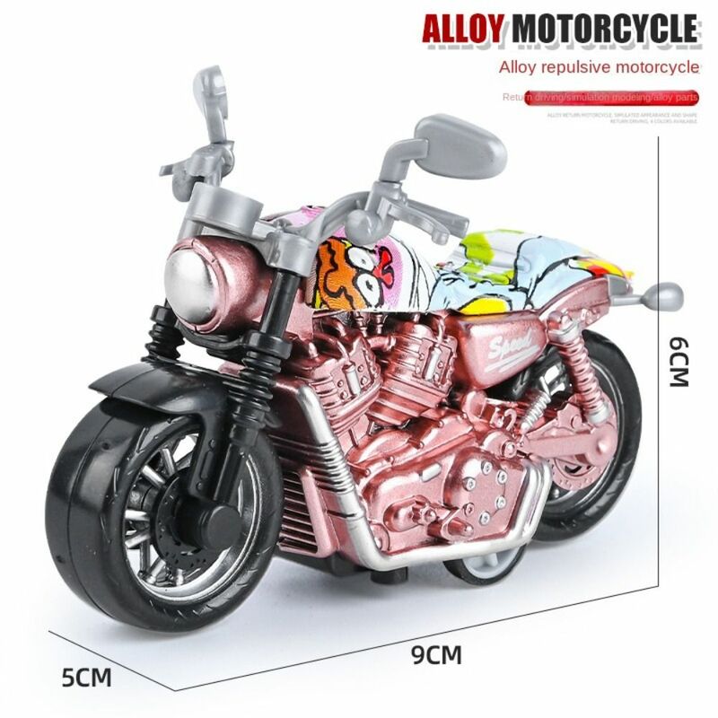 Puxe o modelo de motocicleta para crianças, liga simulação moto, mini locomotiva, presente infantil