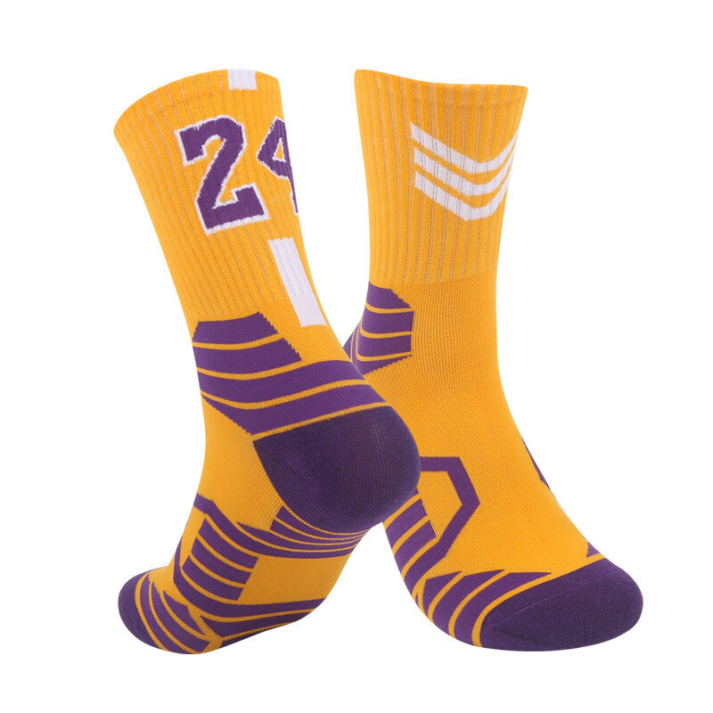 Новые Элитные баскетбольные носки, мужские носки для бега на открытом воздухе, мужские Нескользящие баскетбольные Носки, дышащие поглощающие пот велосипедные носки