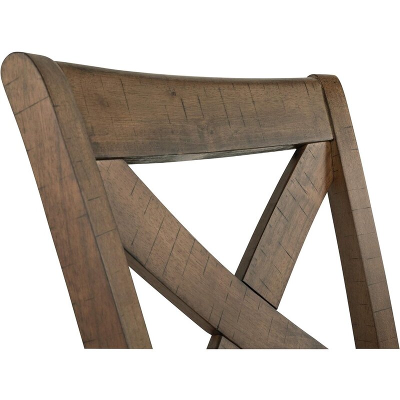 Барный стул Moriville в рустикальном фермерском стиле 24,5 дюйма, 2 штуки, бежевый и коричневый