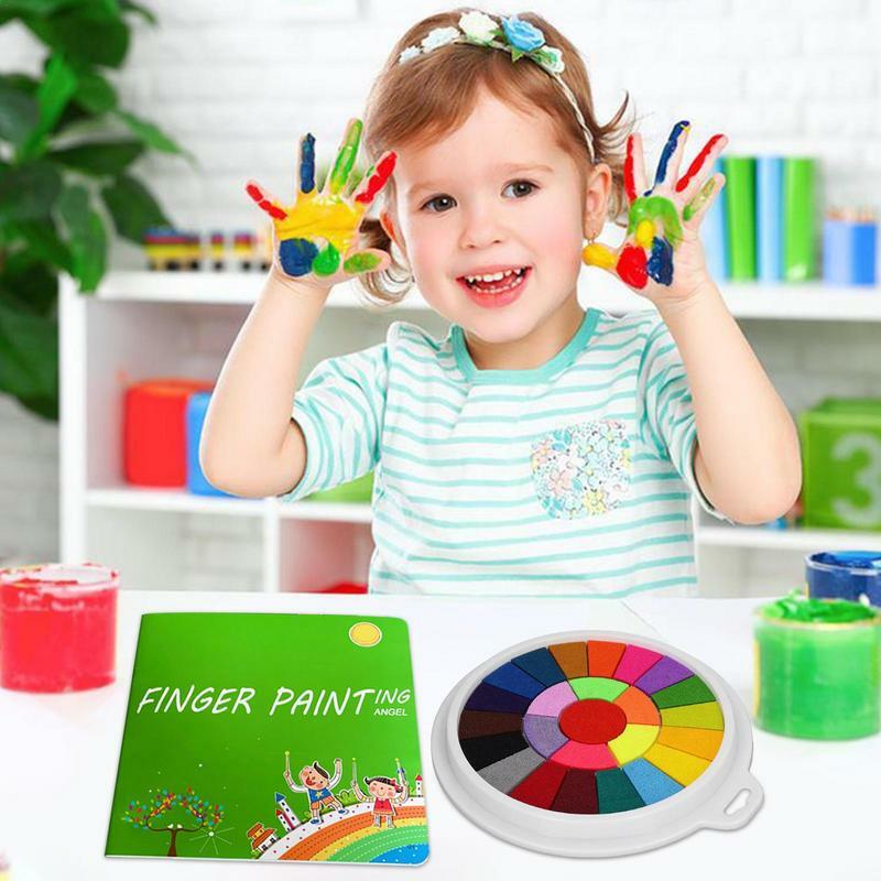 Kit de pintura a dedo engraçado para crianças, não tóxico lavável, educação infantil, suprimentos de pintura
