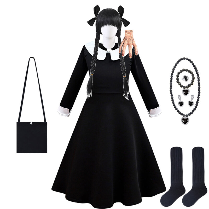 Свадебное платье для девочек, Магическая ведьма, костюм на Хэллоуин, косплей, искусственное зло, ролевые наряды для детей 3-12 лет